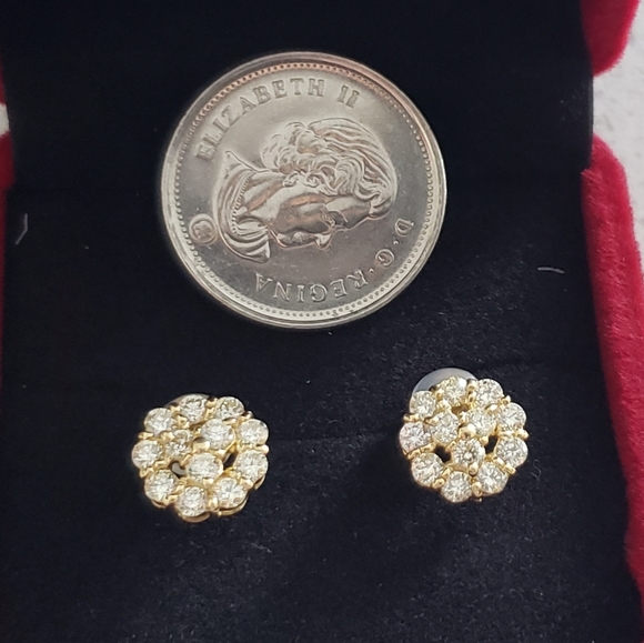 1 carat tcw diamond earrings - Picture 1 of 4